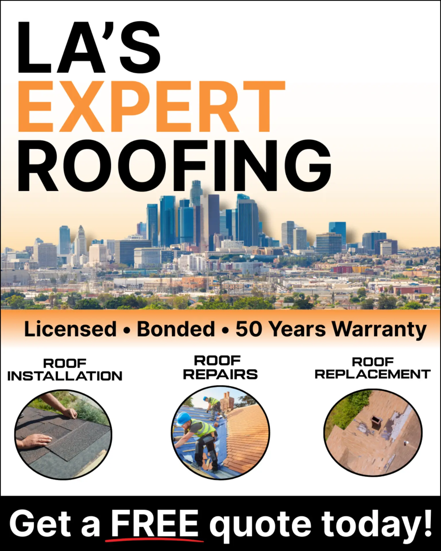 LA expert roofing ad creative