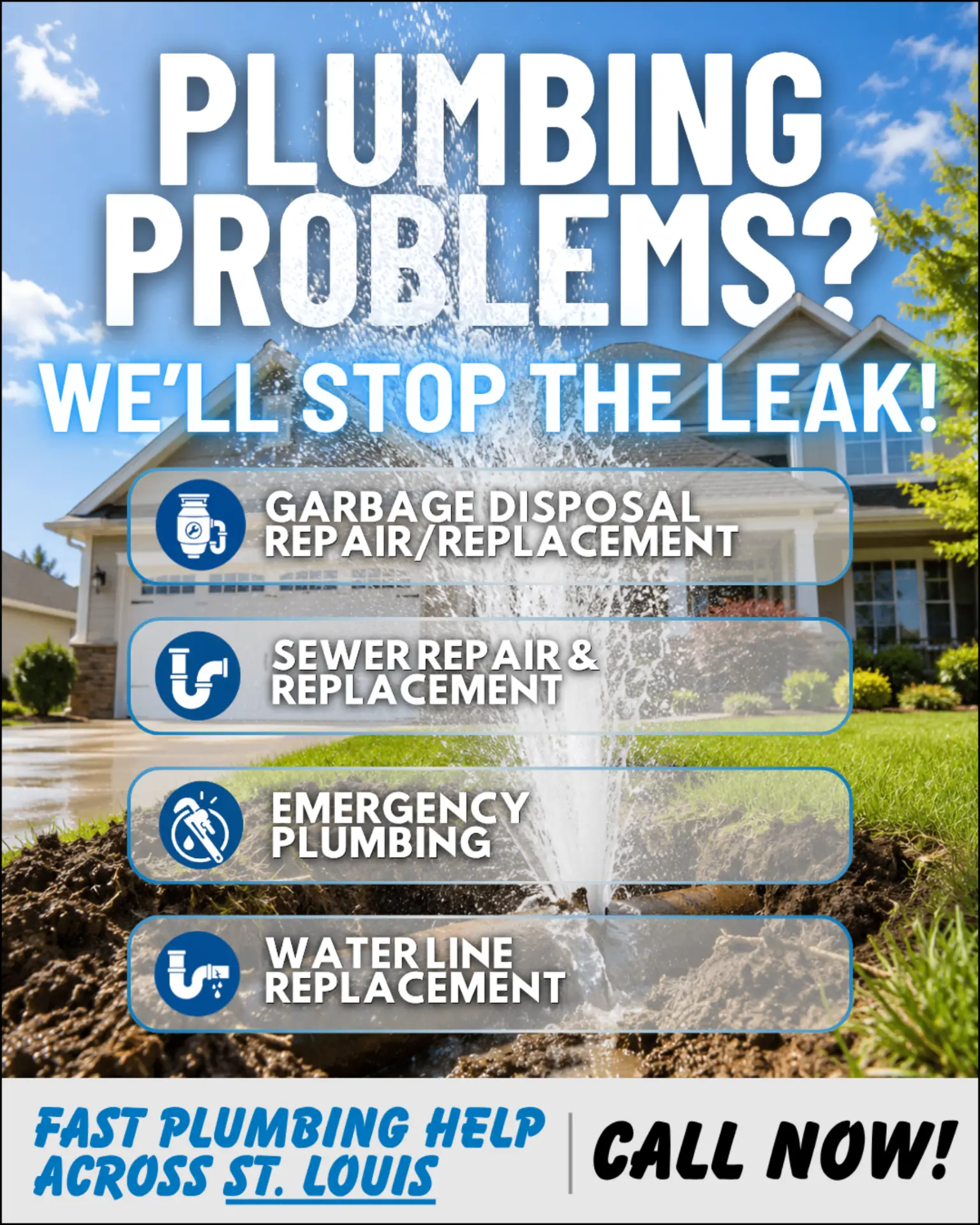 St. Louis plumbing services ad creative