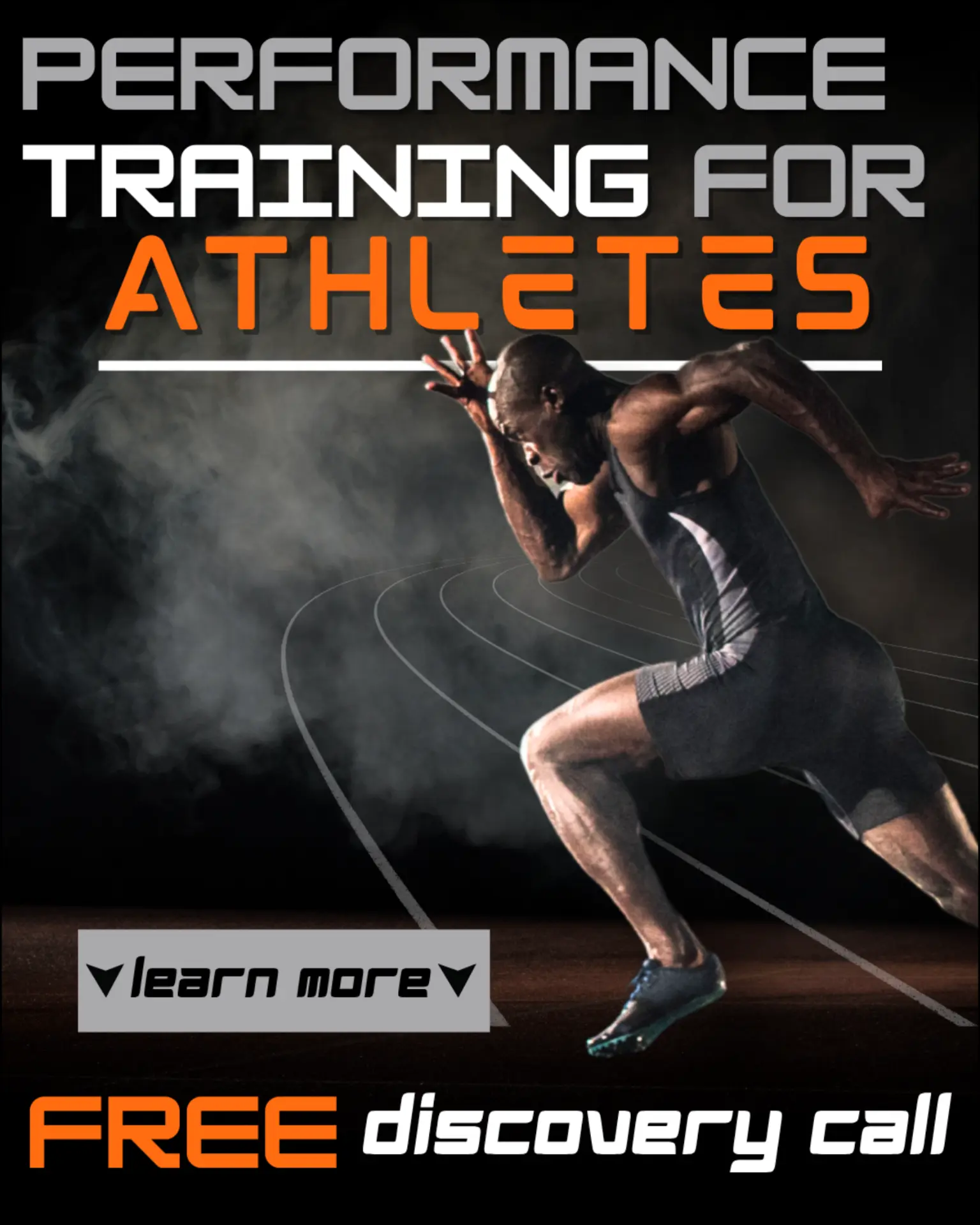 Athlete performance training ad creative