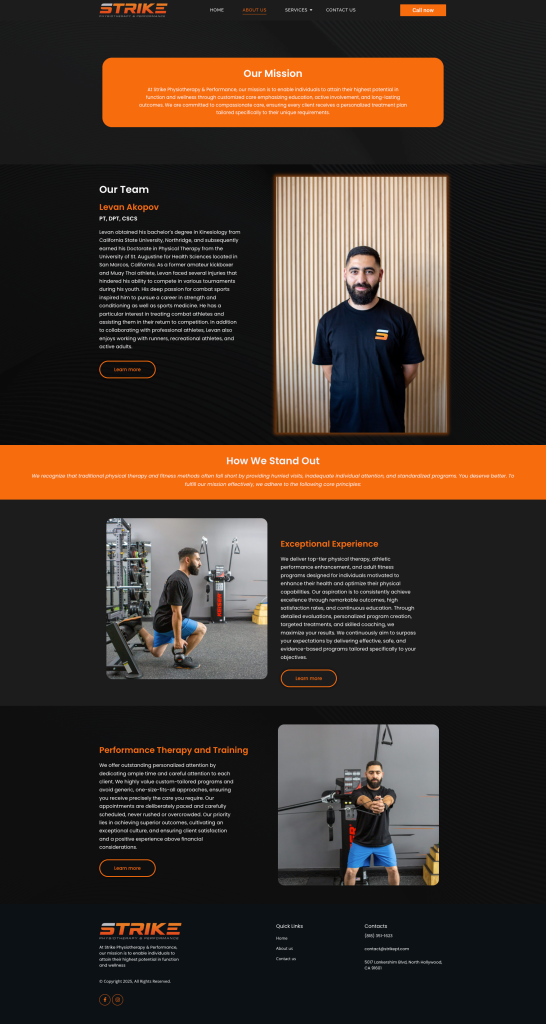 Strike pt web design